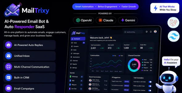 MailTrixy – AI-Powered Email Bot & Auto Responder SaaS