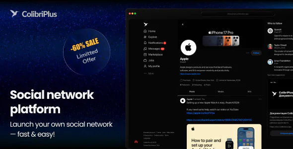 ColibriPlus - The Social Network Web Application like twitter
